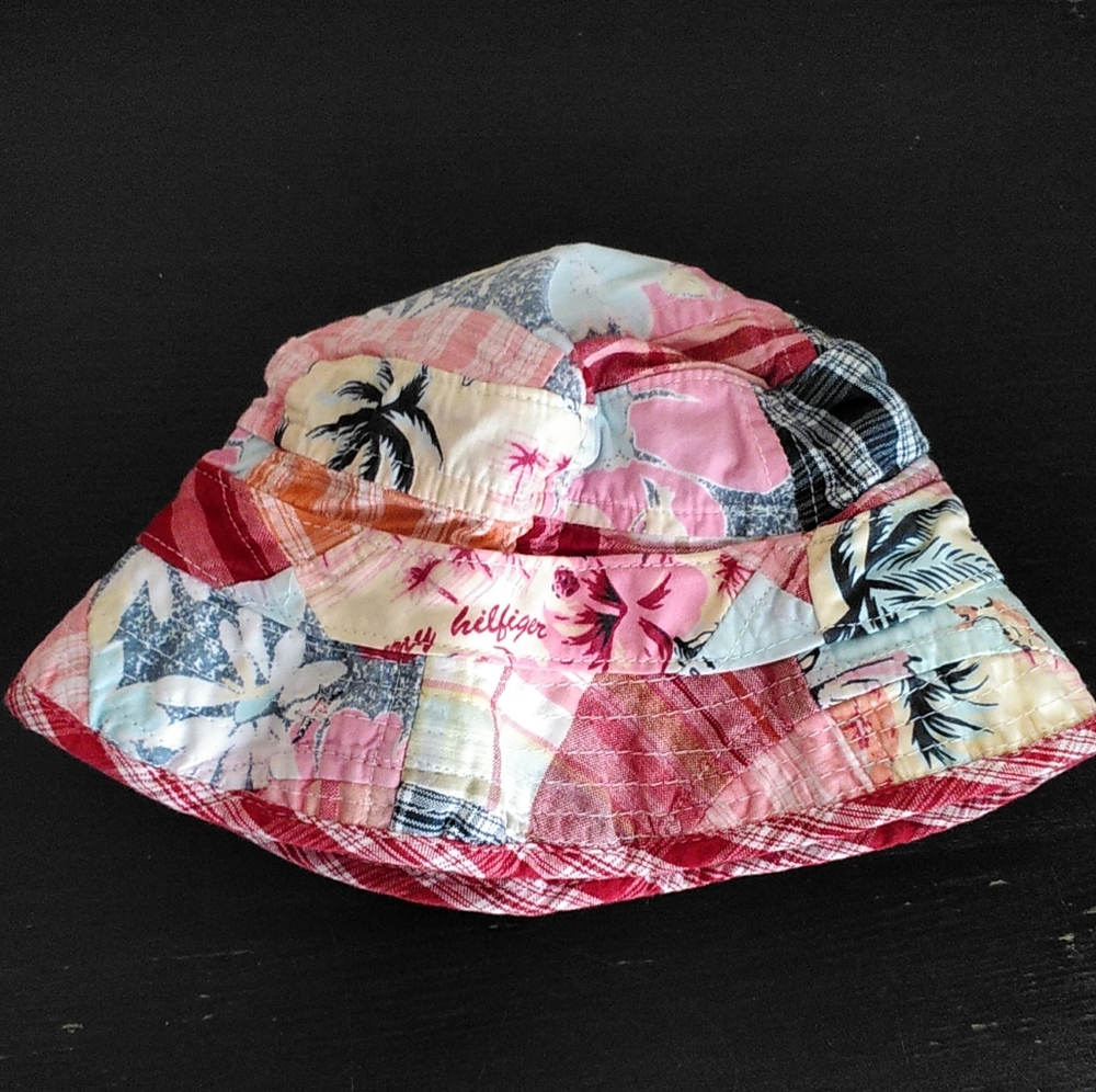 Tommy Hilfiger Tropical Patchwork Prairie Plaid Multicolor Toddler Bucket Hat
